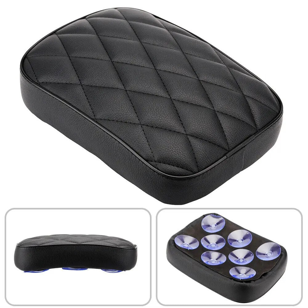 Almofada de ventosa traseira para passageiro de motocicleta com 8 ventosas, almofada de assento retangular para passageiro, para Harley 883 1200 Choppers Bobber