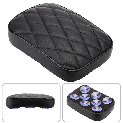 Almofada de ventosa traseira para passageiro de motocicleta com 8 ventosas, almofada de assento retangular para passageiro, para Harley 883 1200 Choppers Bobber