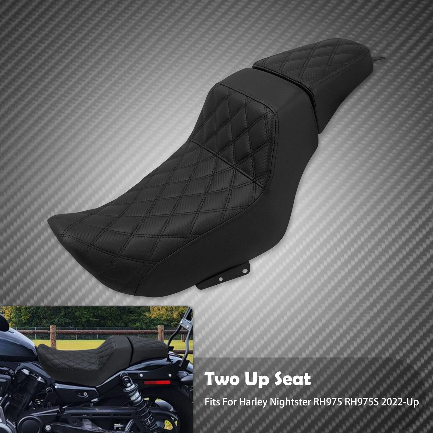 Assento de motorista e passageiro para motocicleta Harley Nightster RH975 2022-2024 Nightster Special RH975S 23-24