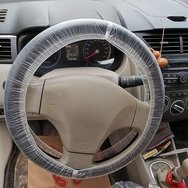 5PC car steering wheel cover, disposable dust cover, protective cover, universal all year round