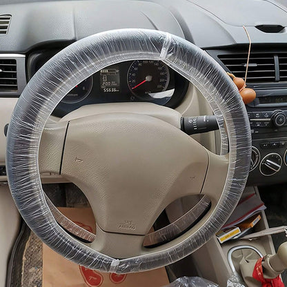 5PC car steering wheel cover, disposable dust cover, protective cover, universal all year round