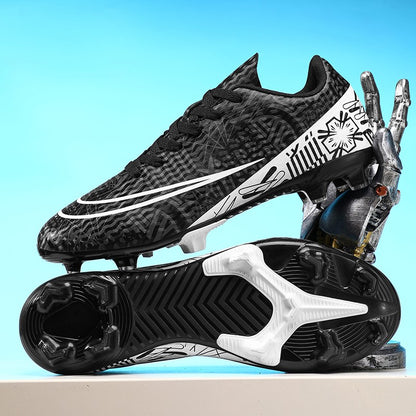 Men Soccer Shoes Adult Kids FG Football Boots Cleats Grass Training Turf Shoes Outdoor Non Slip Futsal Sneakers Unisex