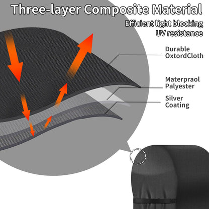 Outdoor BBQ Grill Covers For Charcoal & Gas Grills Waterproof Anti-Dust Weather-Resistant Anti-UV Heavy Duty Barbecue Cover