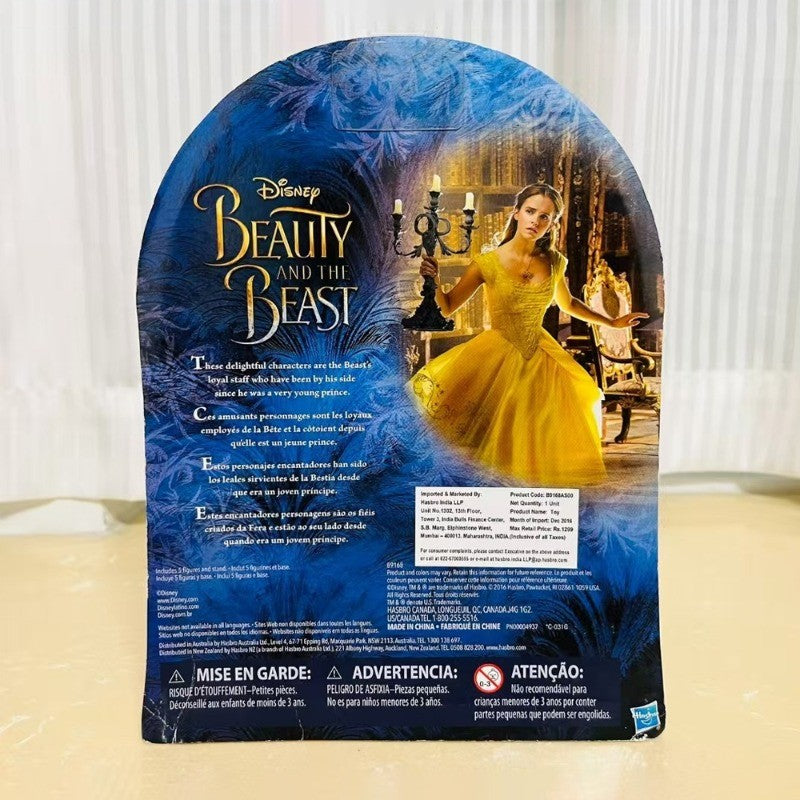 Hasbro Disney A Bela e a Fera Amigos do Castelo Anime Boneco de Ação Brinquedo Colecionável Enfeite Presente Infantil
