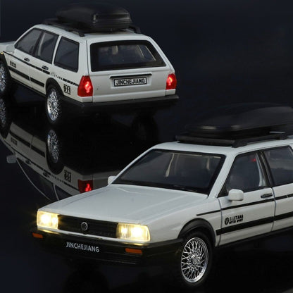 Diecast 1:32 VW SANTANA Wagon Alloy Car Model with Sound Light Children Boy Birthday Gift Toy Vehicles Miniature Voiture