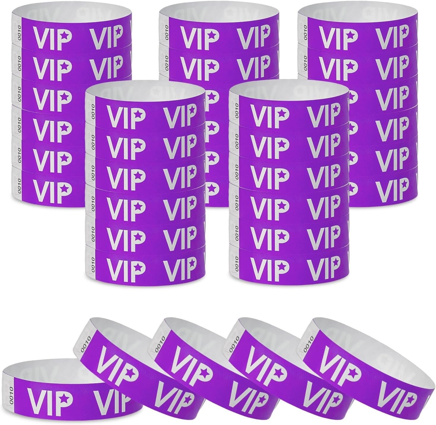 500 VIP Yellow Waterproof Paper Wristbands Lightweight Festival Event Identification Bracelets Party Favors