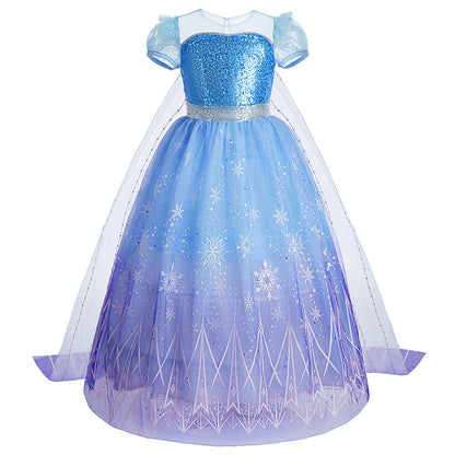 Halloween Festival Celebrations Elsa Multiple Styles and Occasions Cosplay Dress Sequin Decoration Elegant Charming Evening Gown