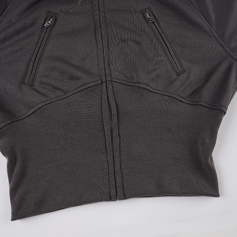 2025 New Autumn Winter Hooded Jackets Fashion Women Long Sleeve Slim Y2K Zipper Vintage Coats High Street Fleece Pocket Outwear