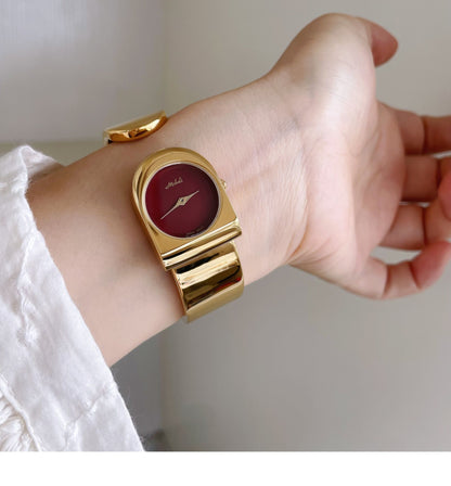 Luxury Women's Quartz Watch Simple Design Gold Delicate Bracelet Clock Gift Stainless Steel Women's Watch