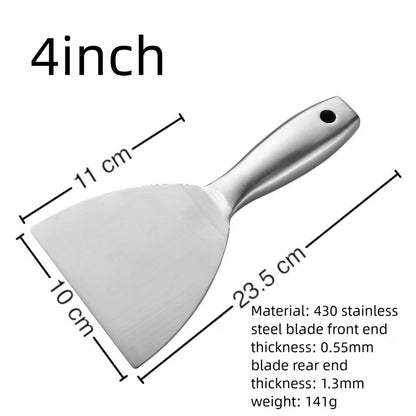 Espátula 1,5/2/3/4/5/6/8 polegadas, Raspador para Massa, Raspador de Tinta, Ferramenta Raspadora de Aço Inoxidável Polido