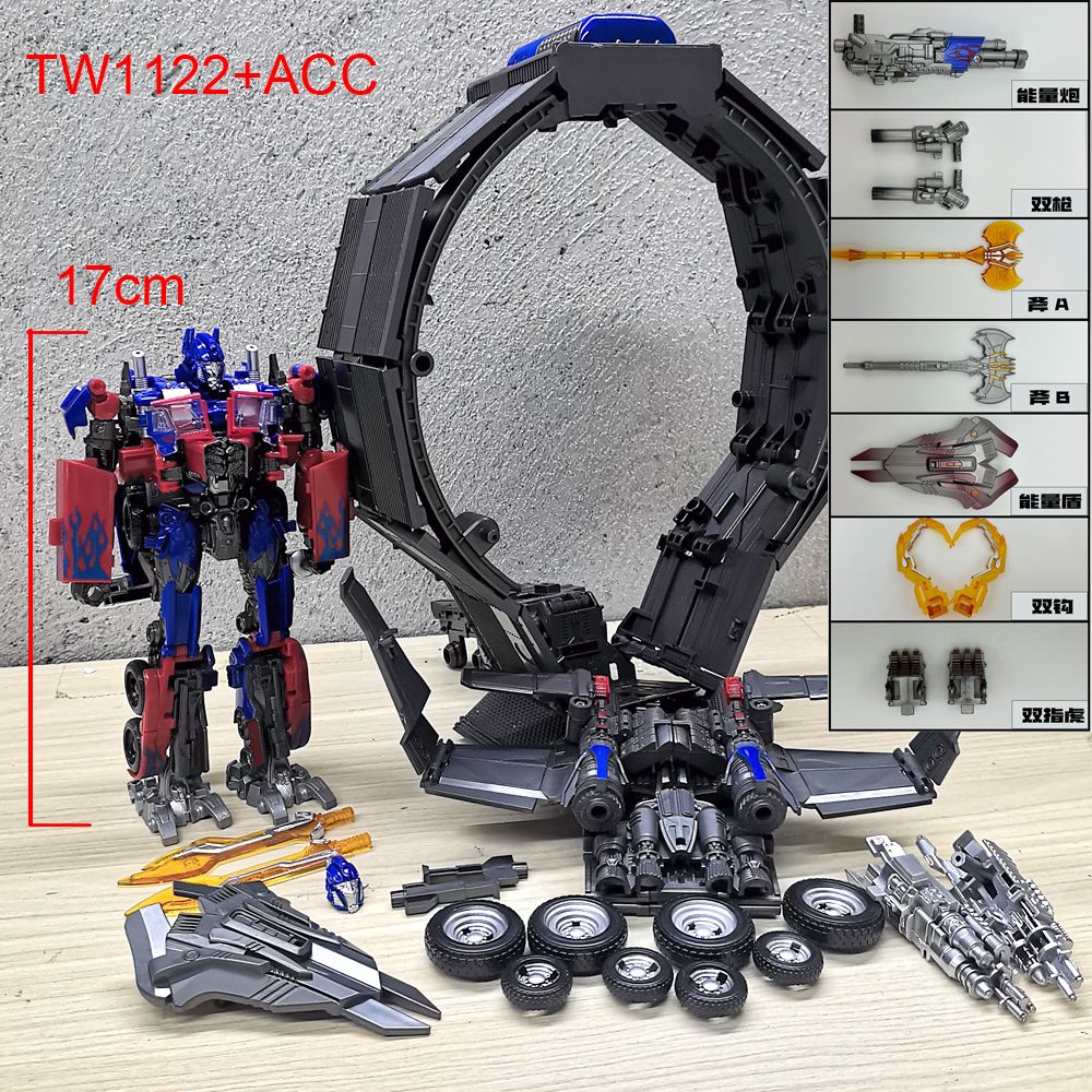 Baiwei Trailers TW1122 Brinquedos de Transformação Optimus Commander Robô TW1022 Contêiner Tático CY01 Modelo KIT Figura de Deformação