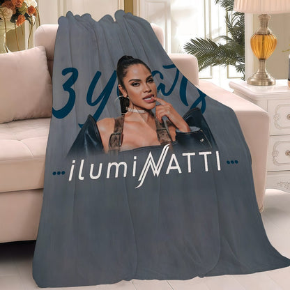 N-Natti Natasha Singer Blanket Warm And Soft Suitable For Bedroom Living Room Sofa Bed Office Travel Camping