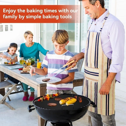 1-4PCS BBQ Grill Mat Barbecue Baking Non-stick Pad Reusable Heat Resistant Outdoor Grill Mat Barbecue Party Mat Kitchen Tools