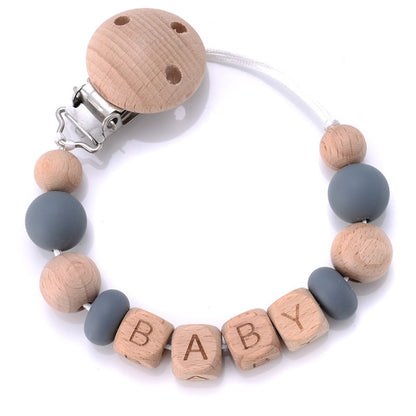 Baby Personalised Name Silicone Pacifier Clips Chain Wholesale 1Pcs Baby Nipple Pacifier Chain Cartoon Shape Holder