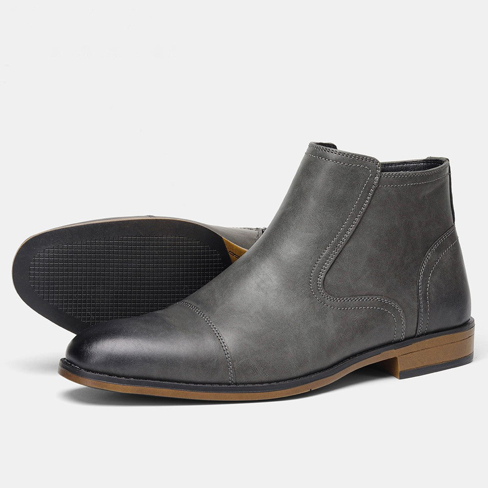 Botas Masculinas Confortáveis Moda 2025 Botas de Couro de Marca