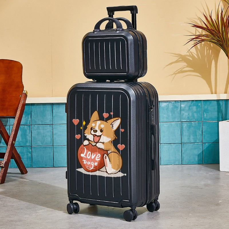 Mala de Viagem Nova Design com Porta-copos Mala Feminina de Bordo Mala de Viagem Feminina Conjunto de Malas de Viagem de 20 a 28 Polegadas Conjunto de Malas de Bordo em PC