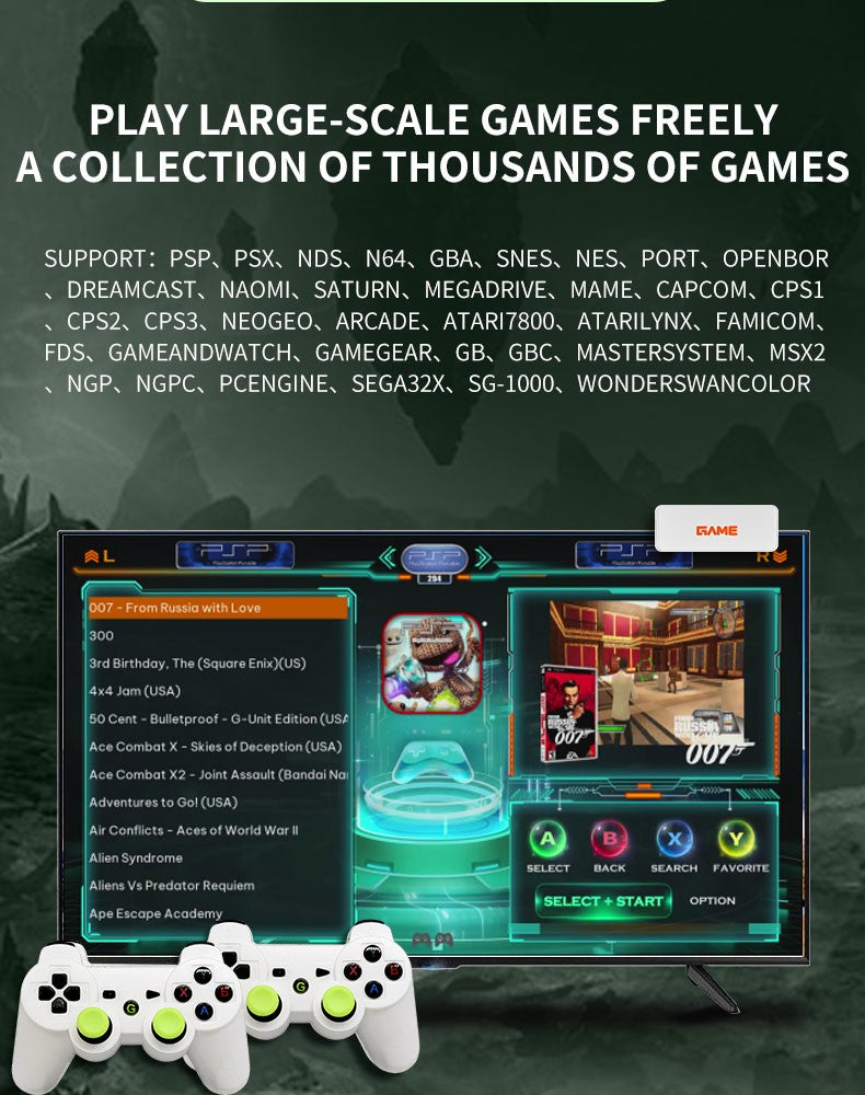 Hot Sale 2026 X7 TV Video Game Box Y7 Super PSP Game Console HD Output Joystick Dual Controller Fighting Game Console