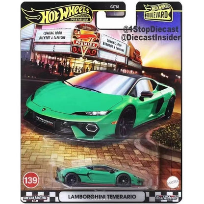New Arrival Hot Wheels Premium Boulevard Series 1:64 Die-Cast Ford Gt Lamborghini Temerario Nissan Car Model Collect For Boys