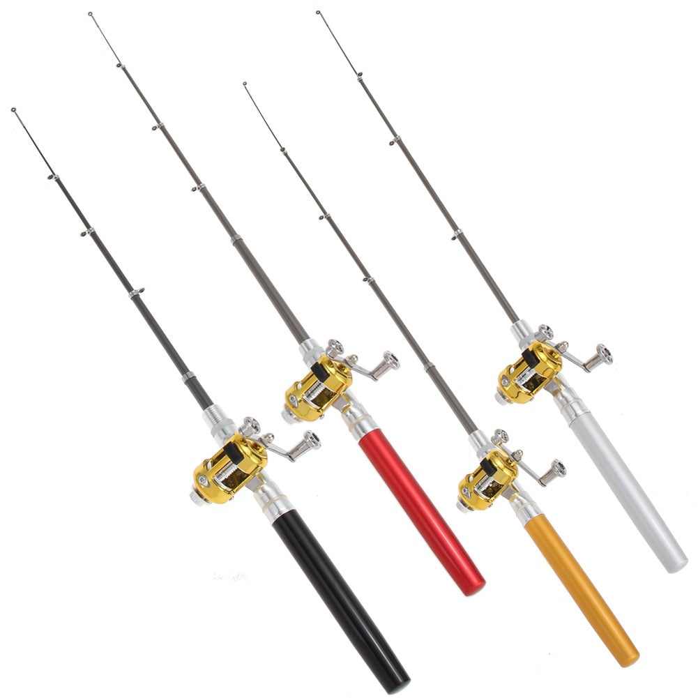 Vara de Pesca e Carretilha, Kit Completo de Pesca de Bolso, Kit de Vara de Pesca e Carretilha de Spinning, Ferramenta de Pesca