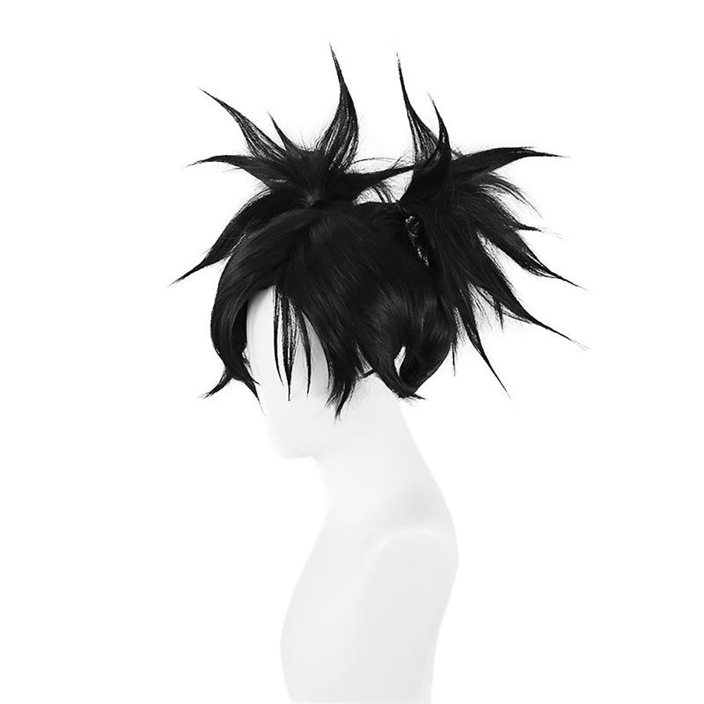 Anime Jujutsu Kaisen Choso Cosplay Synthetic Hair 14-Inch Black Double Ponytail Carnival Daily Party High-Quality Fluffy Wig