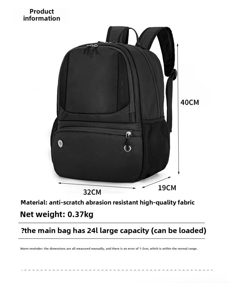 Mochila de Basquete Grande, Bolsa Esportiva com Suporte Separado para Bola, Compartimento para Tênis, Ideal para Futebol, Vôlei, Natação, Academia, Viagem