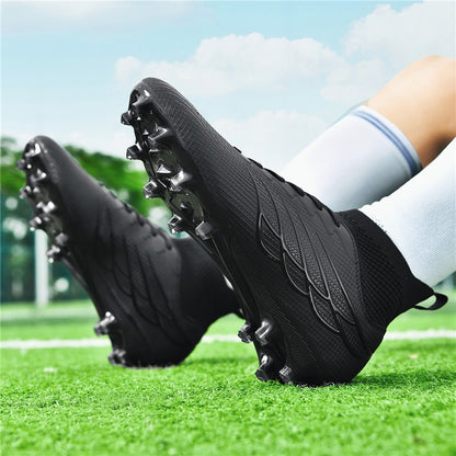 High Ankle Sports Footwear FG/TF Kids Soccer Cleats Football Boots Professional Men's Soccer Shoes Krampon Outdoor Sneakers 2025