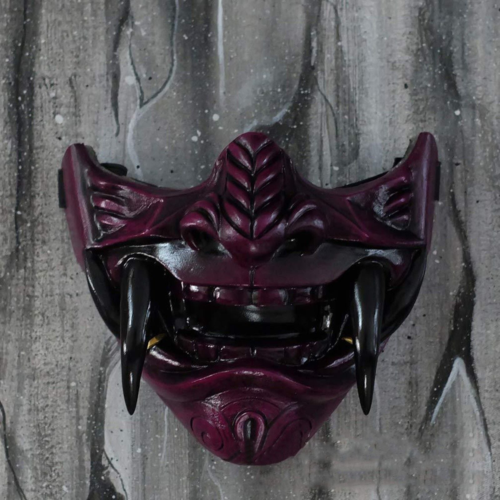 Japanese Samurai Oni Demon Mask Cosplay Horror Prajna Hannya Evil Killer Thicken Plastic Masks Halloween Party Costume Props