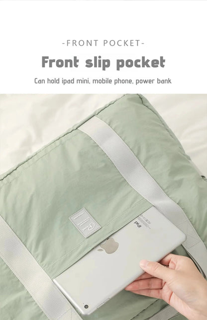 Waterproof Foldable Travel Duffle Bag Large Capacity Carry On Tote Luggage Storage Bag with Multiple Pockets