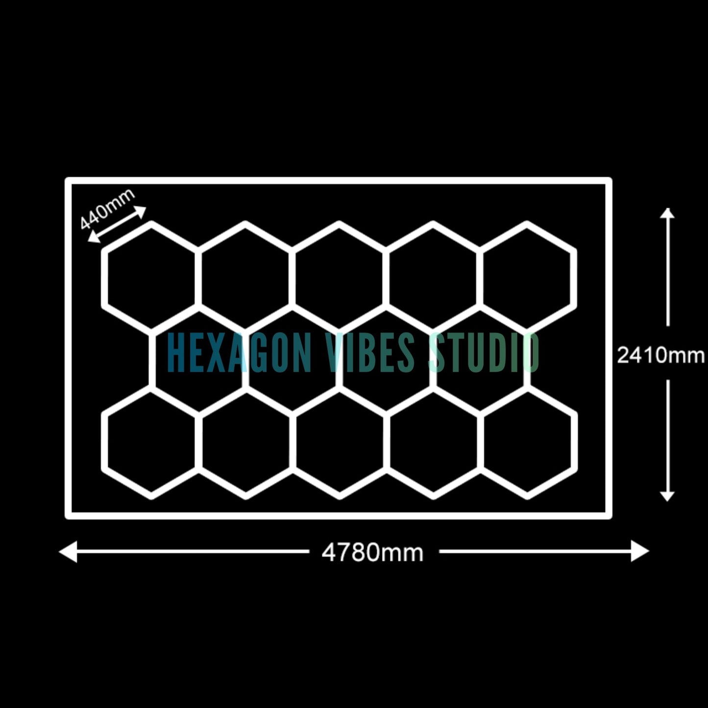 Garage Hexagon LED Light 50000H 6500K Ultra Bright for Home Gym Barbershop Car Detailing Bar Basement Workshop Ceiling Lighting