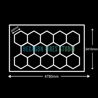 Garage Hexagon LED Light 50000H 6500K Ultra Bright for Home Gym Barbershop Car Detailing Bar Basement Workshop Ceiling Lighting