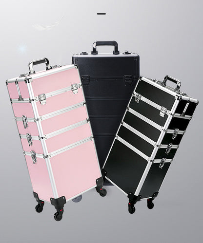 Cosmetic Case Rolling Luggage Makeup Train Trolley Large Capacity Suitcase with Lock Swivel Wheels For Salon Barber Manicurist