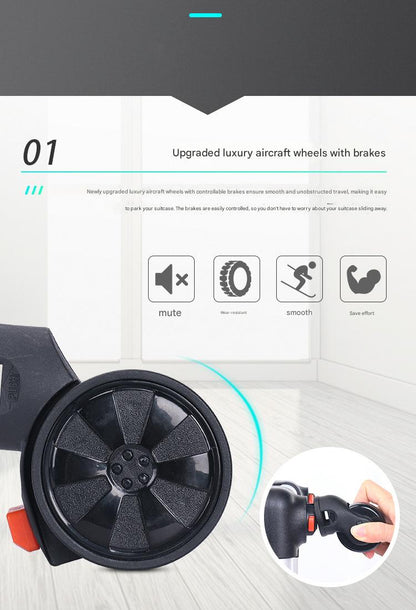 Cosmetic Case Rolling Luggage Makeup Train Trolley Large Capacity Suitcase with Lock Swivel Wheels For Salon Barber Manicurist