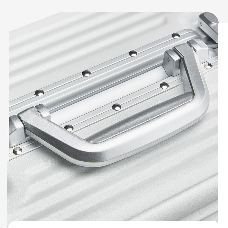 20/24 Inch Front Open Luggage Multifunctional Aluminum Frame Trolley Case with USB Cup Holder Large Boarding Box Suitcase