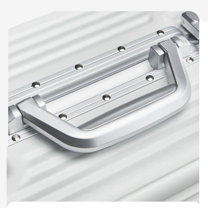 20/24 Inch Front Open Luggage Multifunctional Aluminum Frame Trolley Case with USB Cup Holder Large Boarding Box Suitcase