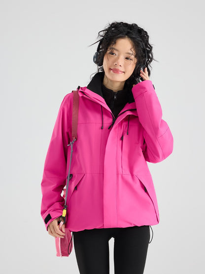 Hiking Jacket Waterproof Women Men 3 in 1 Two-Piece Detachable Windproof Waterproof Mountaineering Ski Jackets Men 2025 New