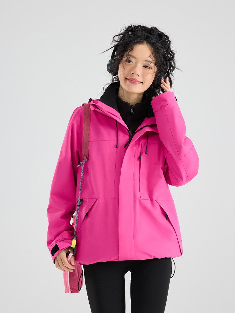 Hiking Jacket Waterproof Women Men 3 in 1 Two-Piece Detachable Windproof Waterproof Mountaineering Ski Jackets Men 2025 New