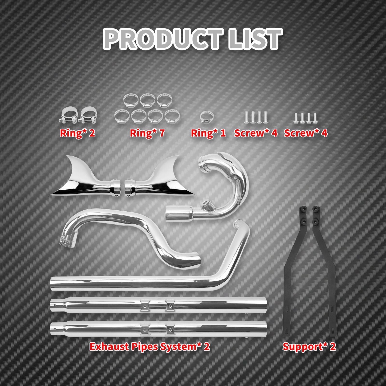 Motorcycle Chrome Dual Exhaust System For Harley Softail Breakout FXSB 2013-2016 Fatboy FLSTF 2005-2017 Night Train FXSTB 07-09