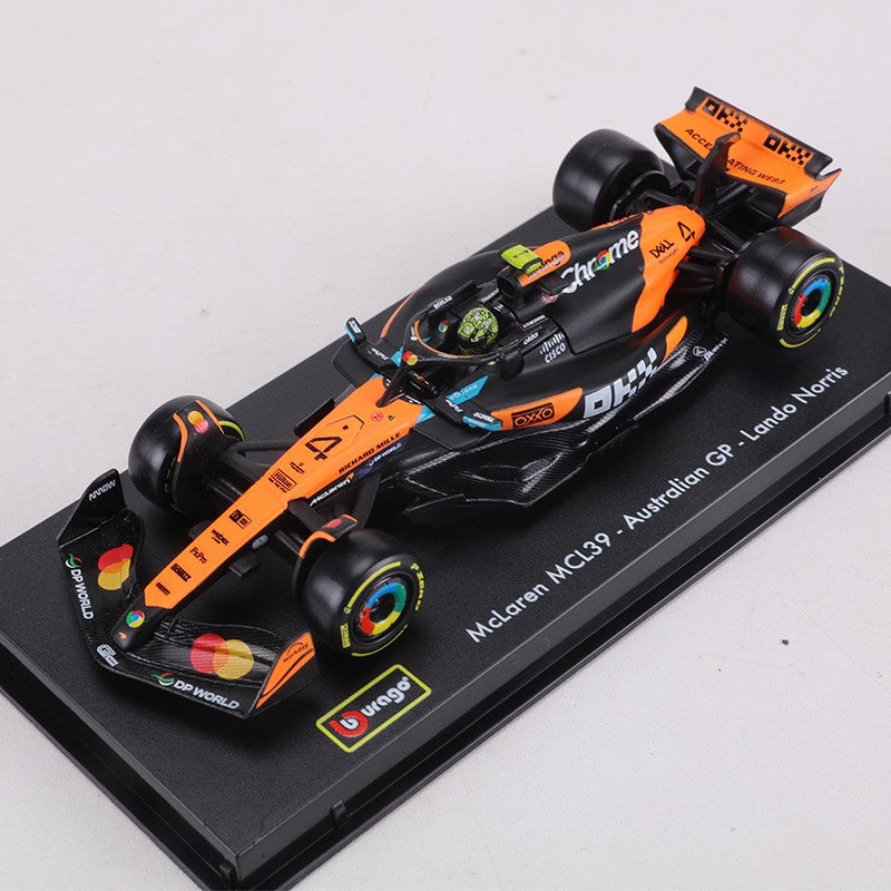 Burago 1:43 2025 McLaren MCL39 F1 Carro de Corrida Edição de Capa Dura Nº 4/Nº 81 Modelo de Carro em Liga