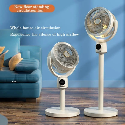 USB Charge-in Use Air Circulation Fan Household Electric Fan Turbine Silent Convection Floor Fan Timing, Operated Mini Fan