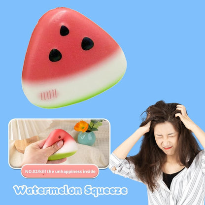 2026 New Squishy Watermelon Fidget Toy Stress Reliever Funny Pressure Reducer Prop Anti-Stress Slow Rising Fruit Pinch Squeeze