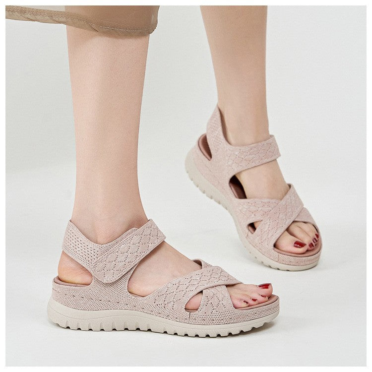 Low Sandals Woman Leather Shoes Summer Heels Large Size Low-heeled Girls Sports Big Comfort Fashion Clogs 2024 Slides Scandals