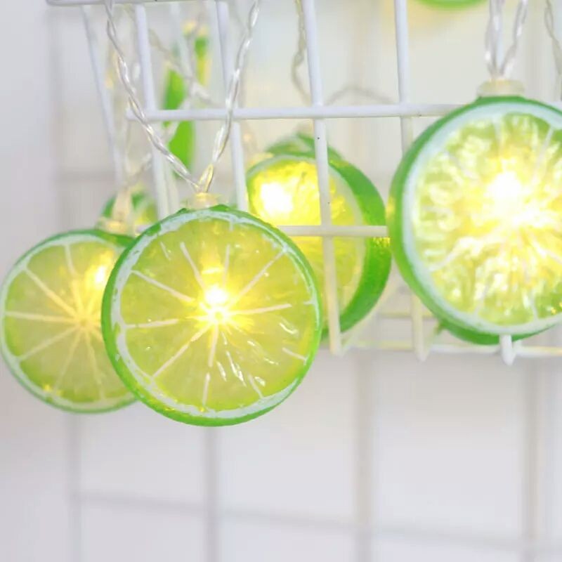 LED Lemon Garland Orange Slices String Light Yard Wedding Home Party Bedroom Decoration Battery Lamps Holiday Lighting