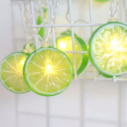 LED Lemon Garland Orange Slices String Light Yard Wedding Home Party Bedroom Decoration Battery Lamps Holiday Lighting