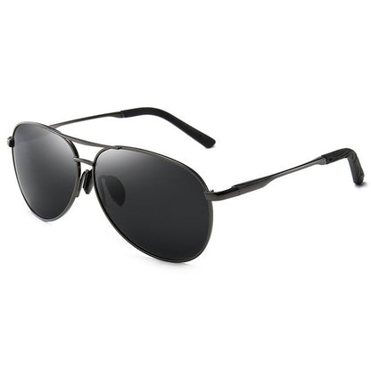 Óculos de Sol Polarizados Masculinos com Armação de Metal para Aviação Cores Variadas Óculos de Sol Masculino Piloto Visão Noturna e Diurna para Dirigir