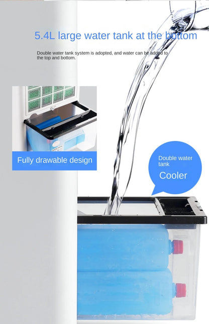 Ventilador de Ar Condicionado Portátil AUX Inovador 220V, Ventilador de Ar Frio de Uso Duplo com Funções de Aquecimento e Resfriamento A