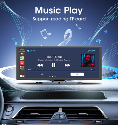 Develuck NEW 11.26 inch 4K DVR Wireless CarPlay and Android Auto Portable Dash Cam Car Screen Video Recorder 5G WIFI Navigation