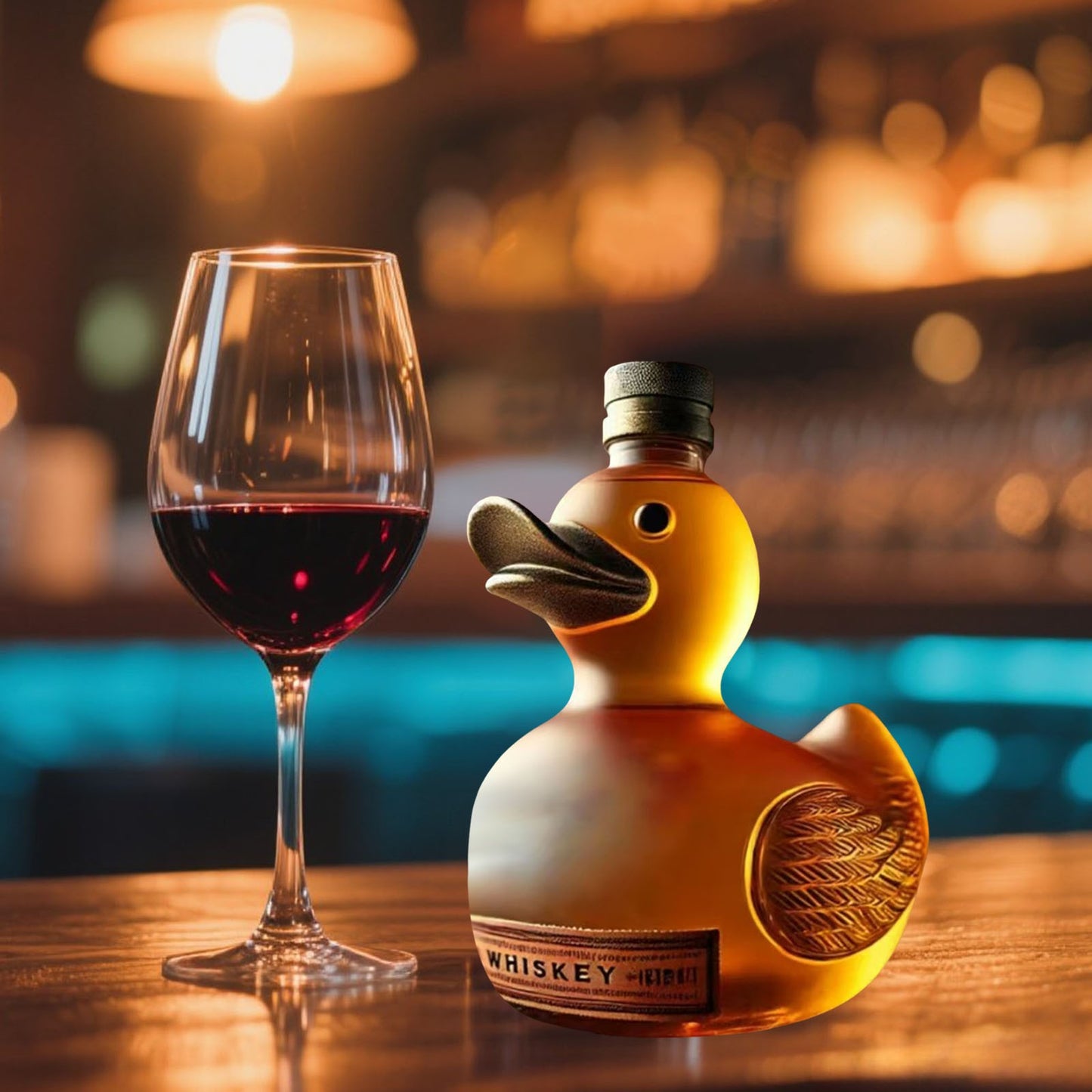 Suportes para Vinho de Cozinha Pato Engraçado Garrafa 10 oz Copos de Uísque Gravados Copos para Homens Copos de Degustação Mini Pato Criativo