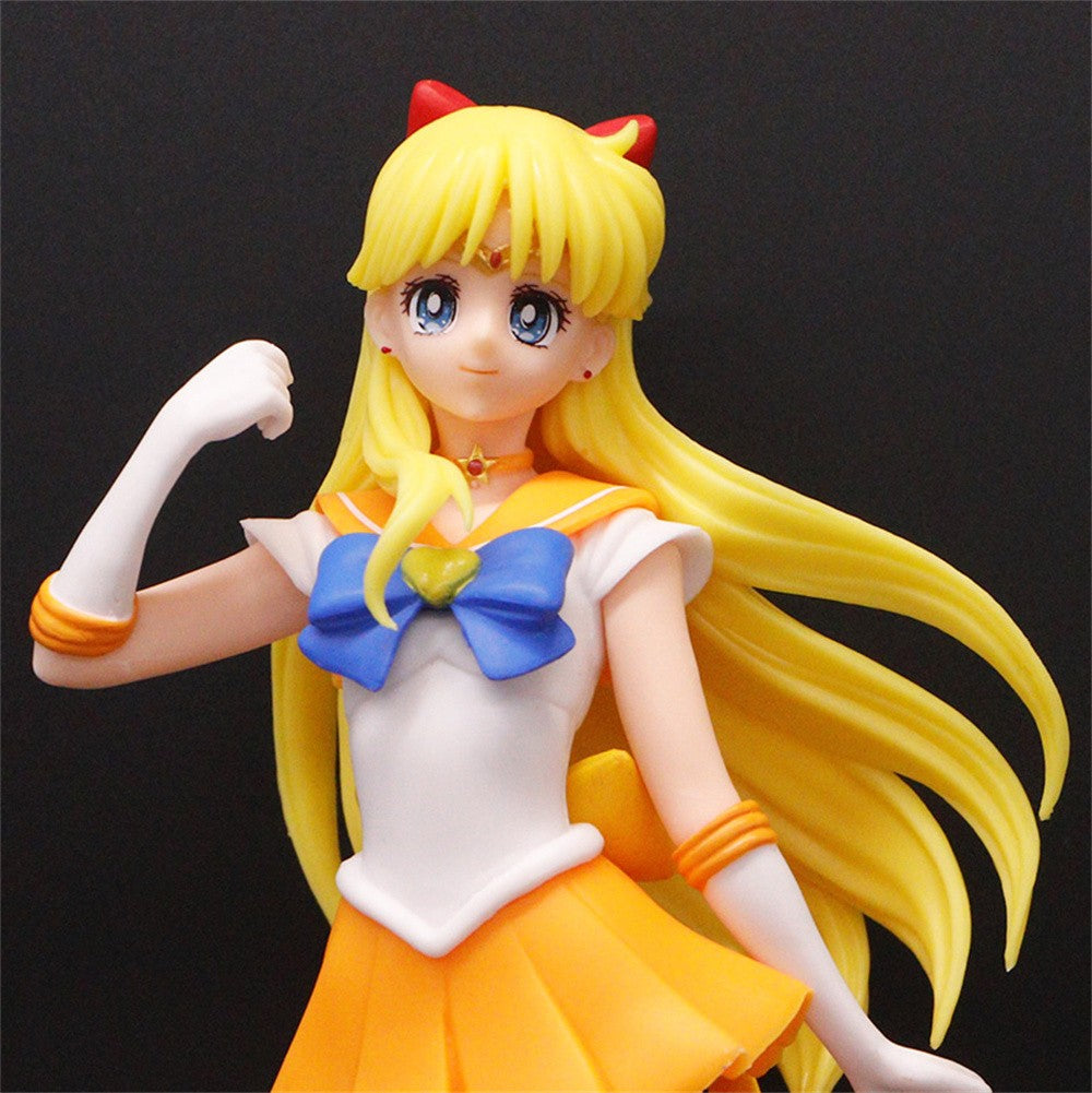23cm Sailor Moon Anime Figura Marinheiro Marte Mercúrio Júpiter Vênus Saturno Action Figure Modelo Brinquedos Colecionáveis Presente de Aniversário para Crianças