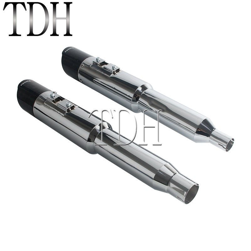 Motorcycle Exhaust System Carbon Fiber Muffler Pipe For Harley Street Road Glide ST FLTRXST FLHXST FLHX PAZOMA Exhaust Mufflers