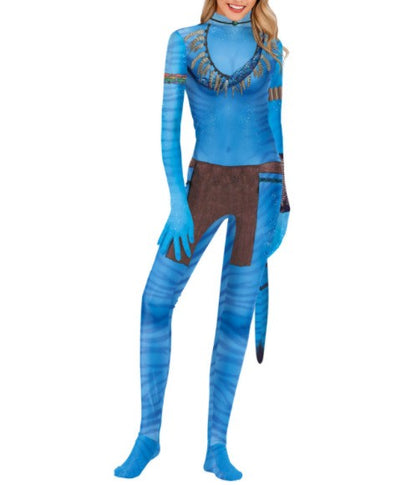 Avatar The Way of Water Cosplay Costume Tail Bodysuit Alien Halloween Birthday Theme Party Role Playing Outfit Adult Women Men